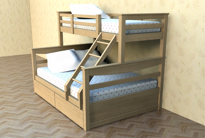 533 Двухъярусная кровать Дуглас Фресно