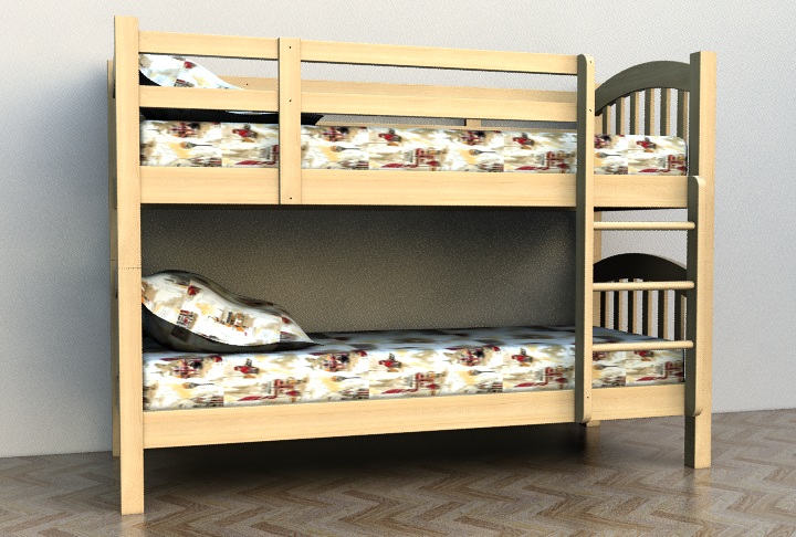 Двухъярусная детская кровать Юта Пино 2