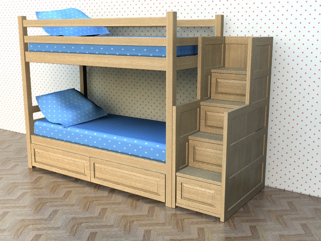 549 Двухъярусная детская кровать Томас Фресно